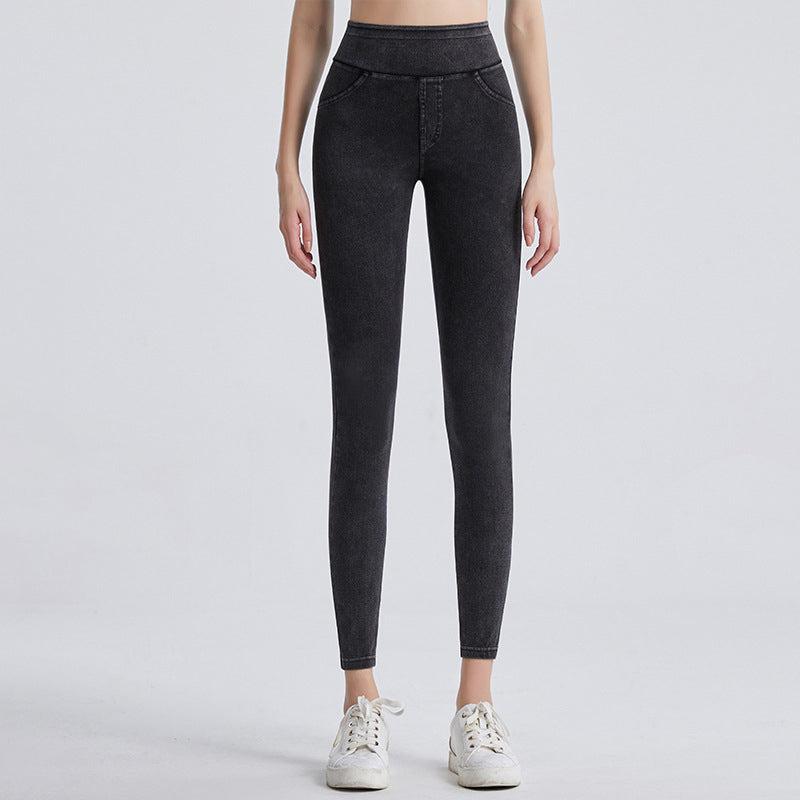 Damjeans med hög midja och smal passform