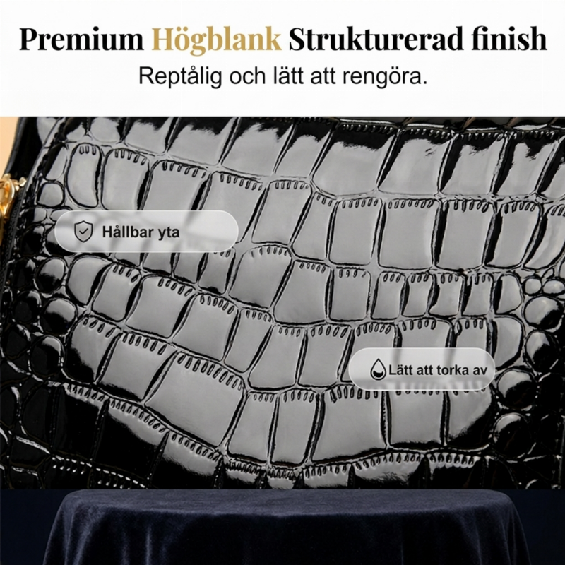 Nyhetserbjudande✨|Stilren handväska med krokodilmönster – rymlig och elegant