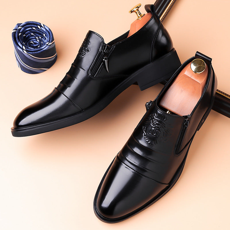 Men's Retro Business Slip-On Ankle Shoes