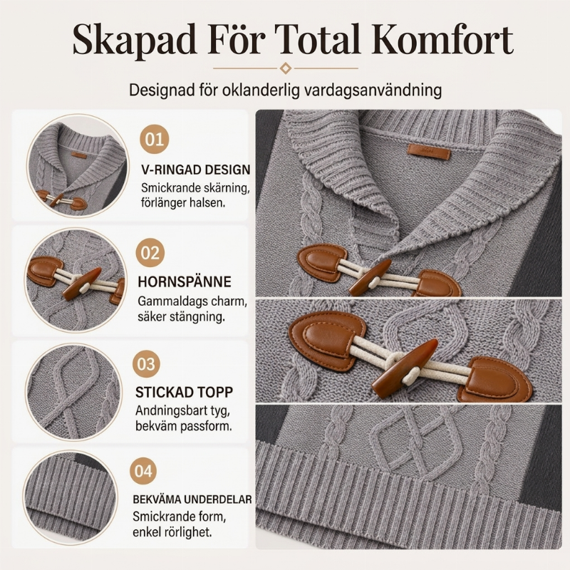 🍂Bästsäljande höstnyheter|Mjuk vintage-inspirerad tröja med vackra detaljer