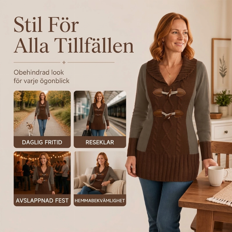 🍂Bästsäljande höstnyheter|Mjuk vintage-inspirerad tröja med vackra detaljer