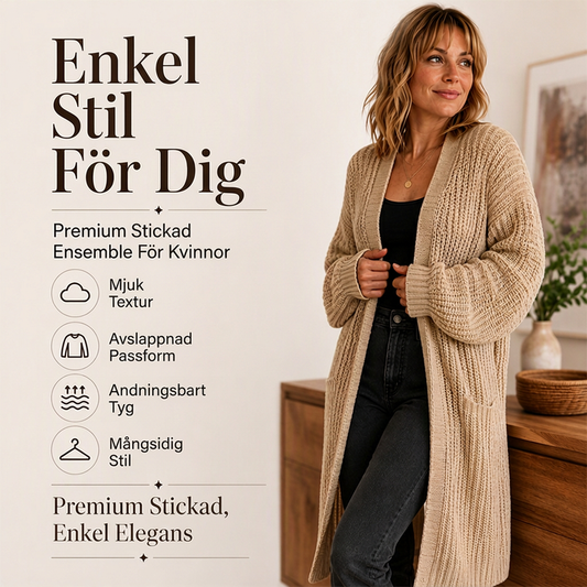 ⏳ Het erbjudande! |Mjuk lång kofta med avslappnad passform för vardagen