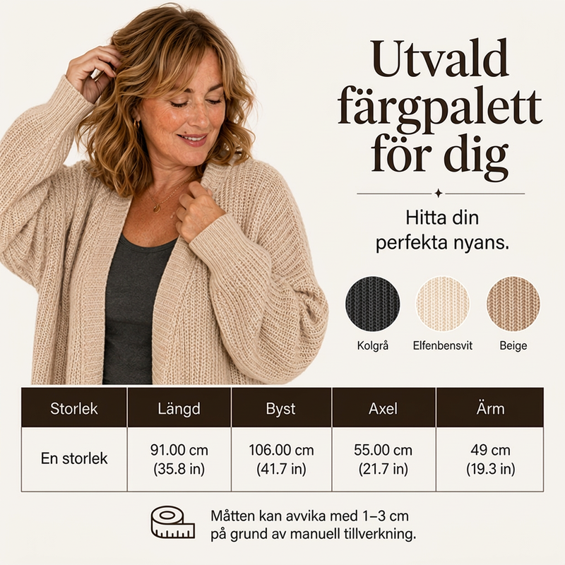 ⏳ Het erbjudande! |Mjuk lång kofta med avslappnad passform för vardagen