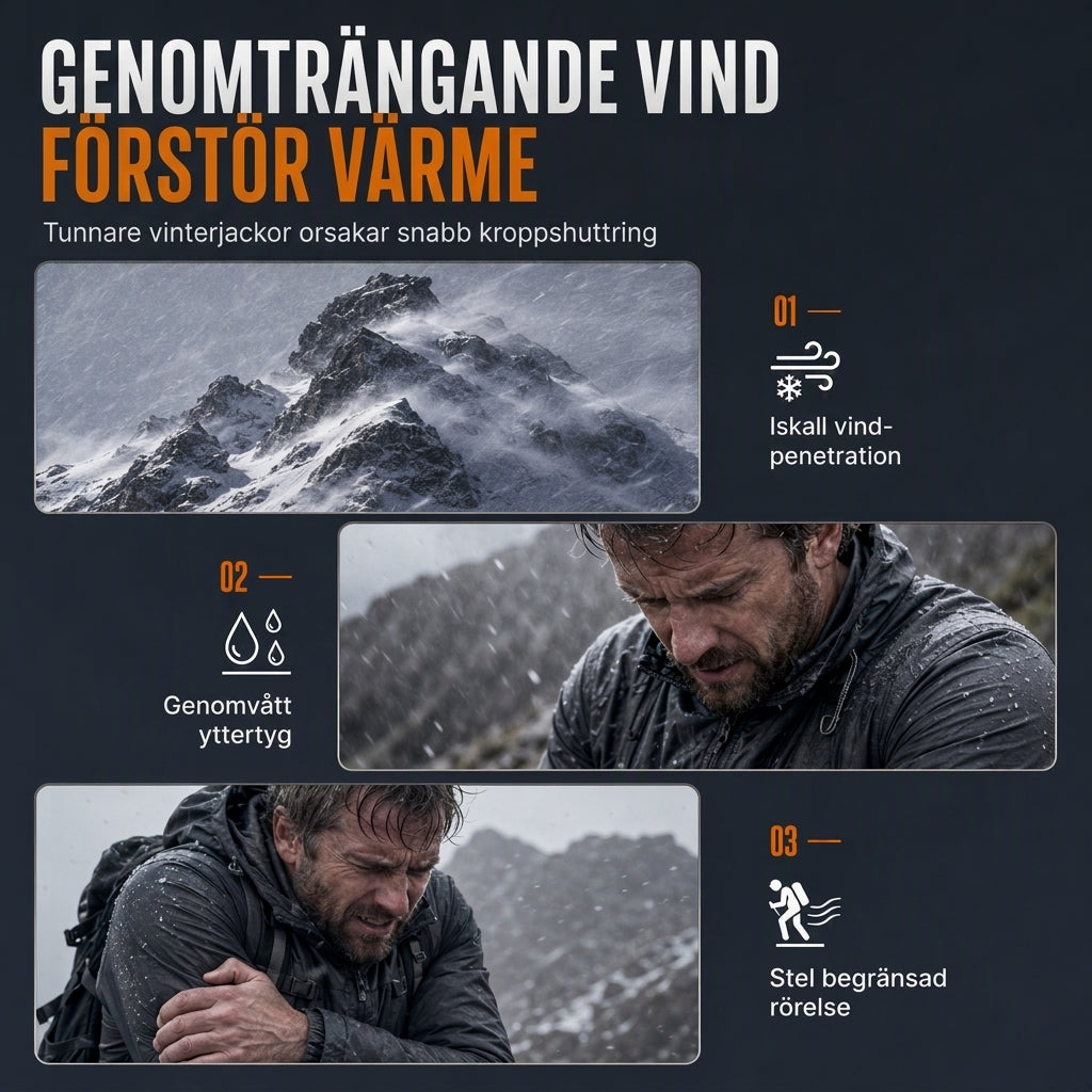 ⏳ Het erbjudande! |Varm herrjacka med fleecefoder – vindtätt skydd för kalla vinterdagar