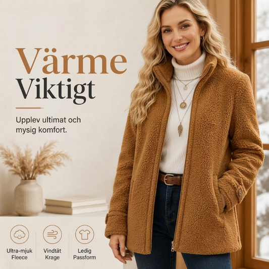 🍂Höstens bästsäljare|Mjuk fleecejacka för kvinnor – varm komfort med vindtät krage