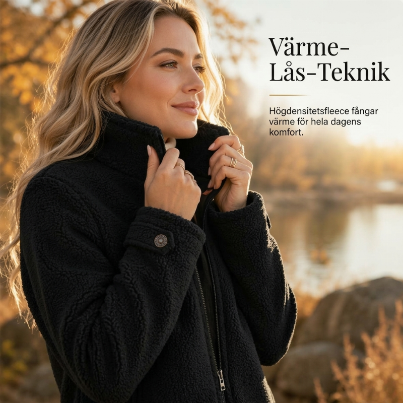 🍂Höstens bästsäljare|Mjuk fleecejacka för kvinnor – varm komfort med vindtät krage