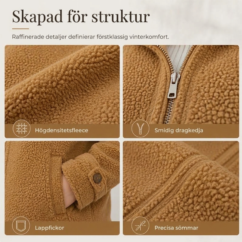 🍂Höstens bästsäljare|Mjuk fleecejacka för kvinnor – varm komfort med vindtät krage