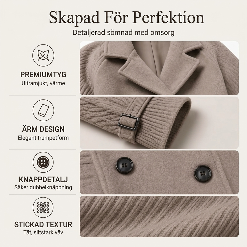 Nyhetserbjudande✨|Elegant stickad kappa för kvinnor – mjuk komfort med tidlös stil