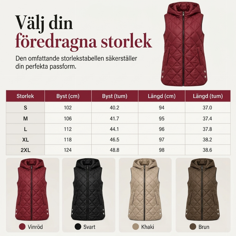 🍂Höstens exklusiva erbjudande🛍️Tidlös Quiltad Västar för Damer – Bekväm Lager-på-Lager Stil