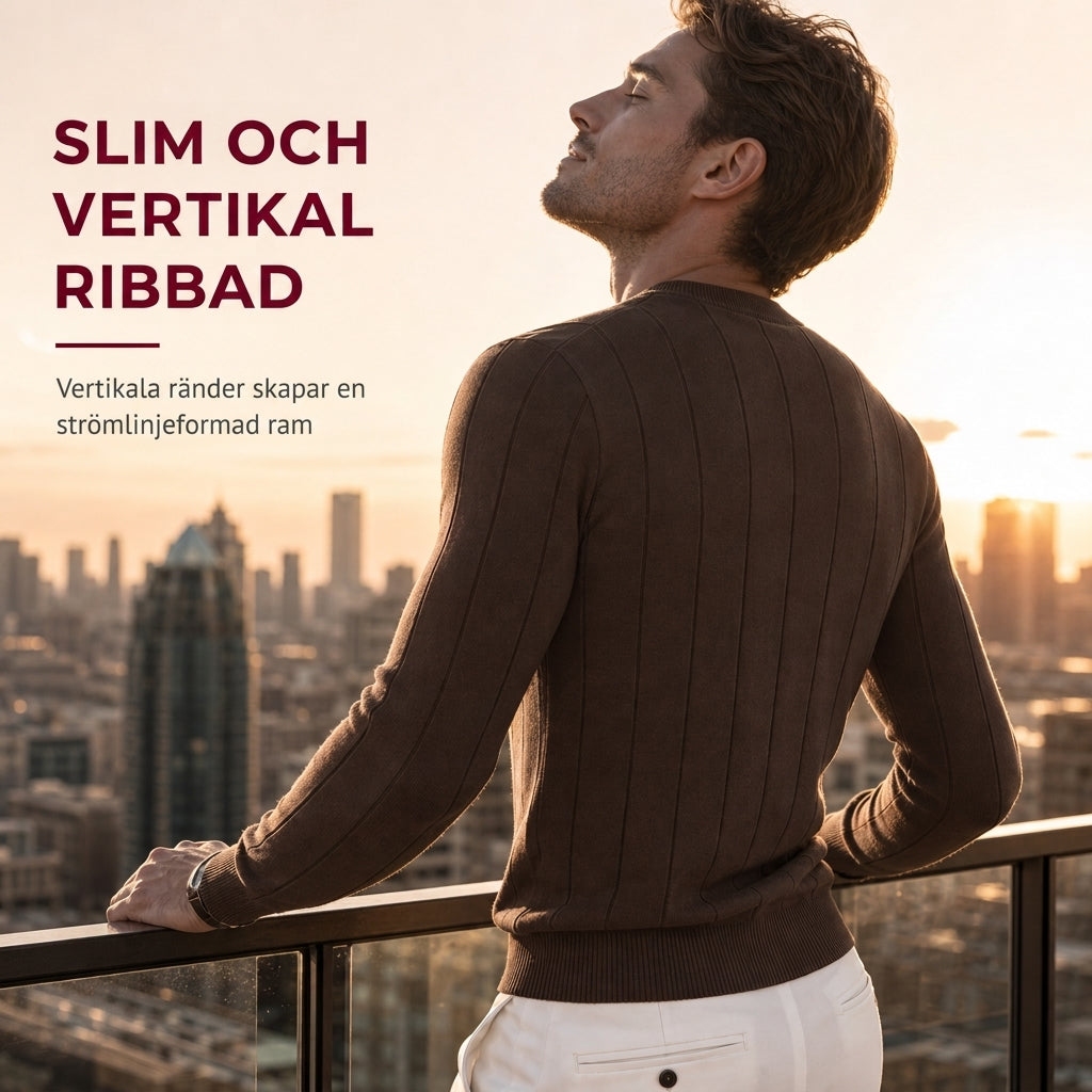 🍂Höstens exklusiva erbjudande|Elegant Herrtröja i Ribbstickad Struktur – Varm & Bekväm Stil för Hösten