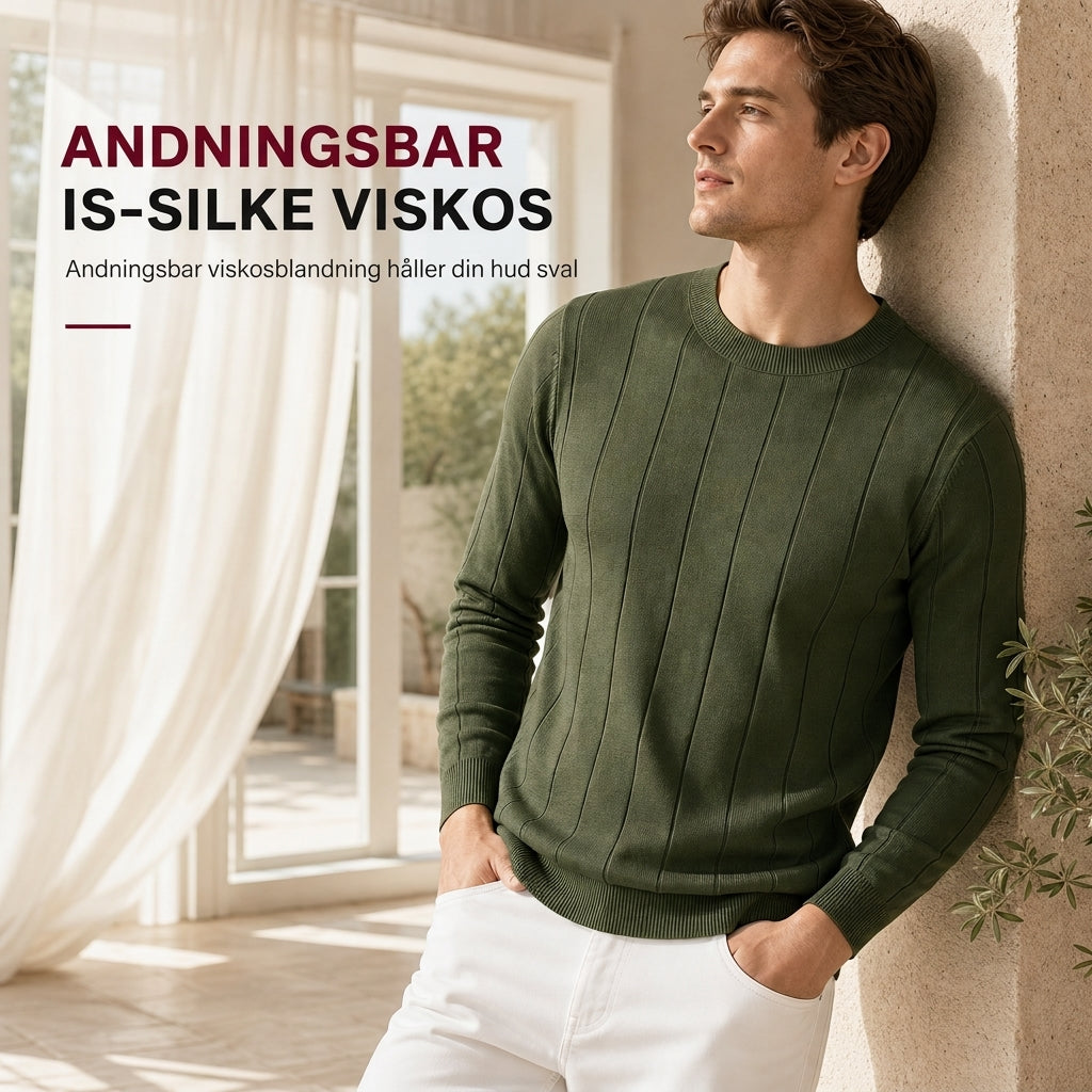 🍂Höstens exklusiva erbjudande|Elegant Herrtröja i Ribbstickad Struktur – Varm & Bekväm Stil för Hösten