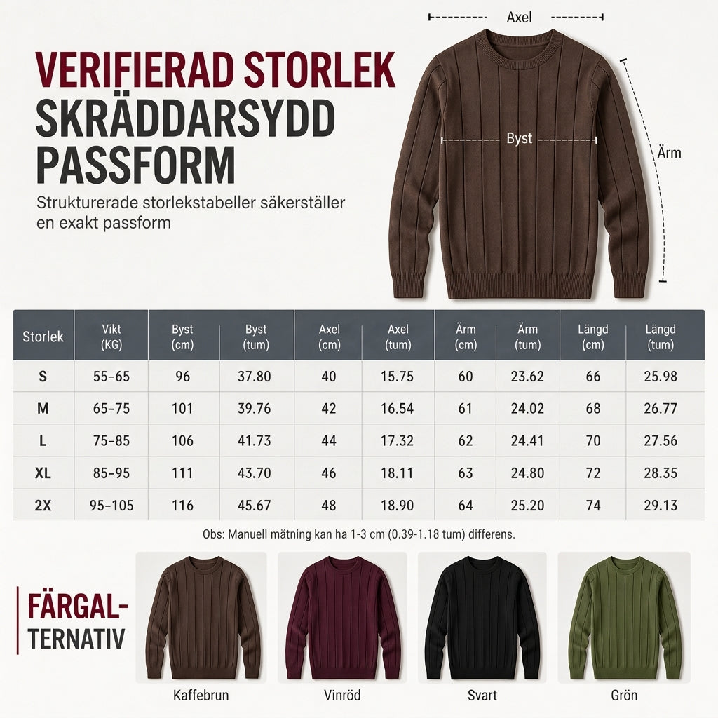 🍂Höstens exklusiva erbjudande|Elegant Herrtröja i Ribbstickad Struktur – Varm & Bekväm Stil för Hösten