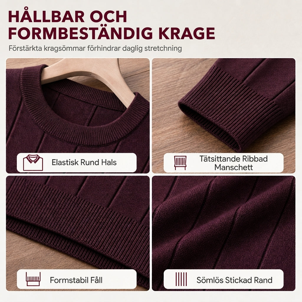 🍂Höstens exklusiva erbjudande|Elegant Herrtröja i Ribbstickad Struktur – Varm & Bekväm Stil för Hösten