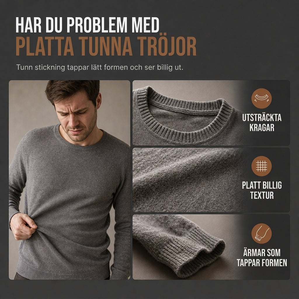 🍂Bästsäljande höstnyheter|Herrtröja i Kabelstickad Design – Stilren Vardagströja med Mjuk Komfort