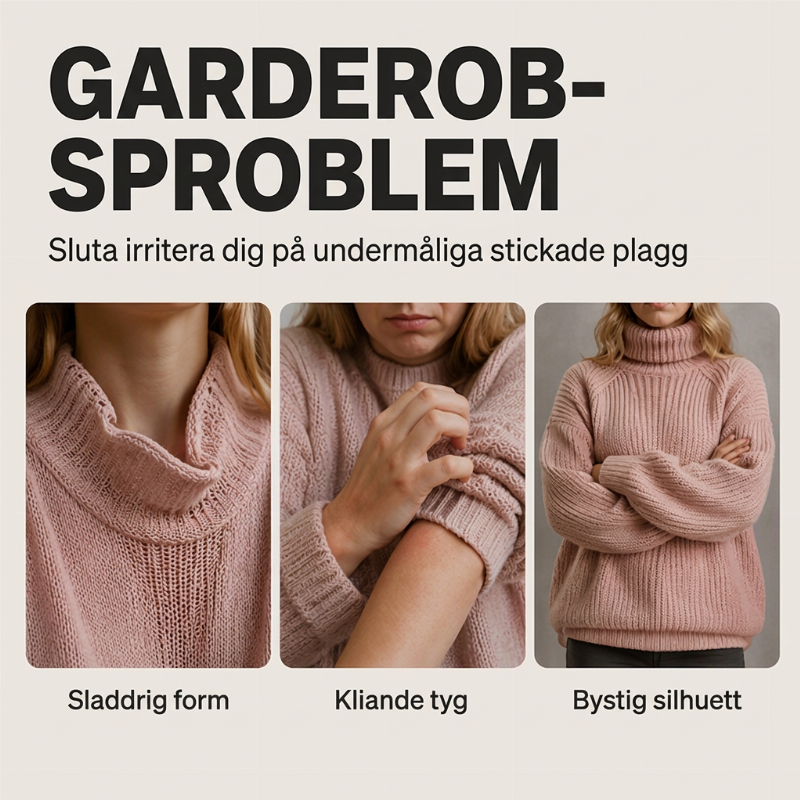 Nyhet ✨|Stickad Klänning Dam med Polokrage – Mjuk Komfort och Elegant Passform för Hösten & Vintern