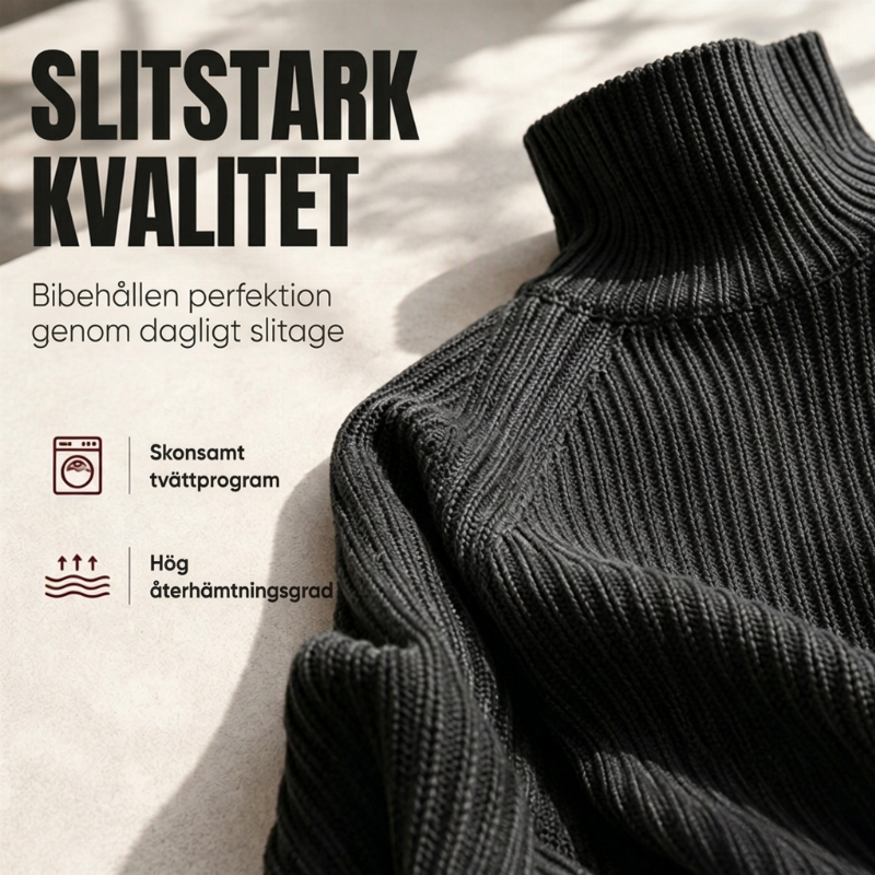 Nyhet ✨|Stickad Klänning Dam med Polokrage – Mjuk Komfort och Elegant Passform för Hösten & Vintern