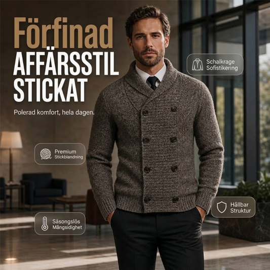 Bekväm Stickad Herrkofta – Mjuk Komfort och Elegant Design för Kalla Dagar