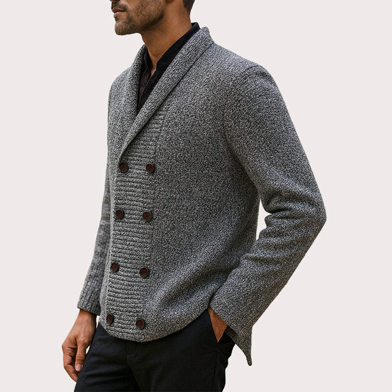 Bekväm Stickad Herrkofta – Mjuk Komfort och Elegant Design för Kalla Dagar