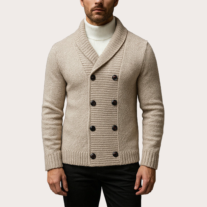 Bekväm Stickad Herrkofta – Mjuk Komfort och Elegant Design för Kalla Dagar