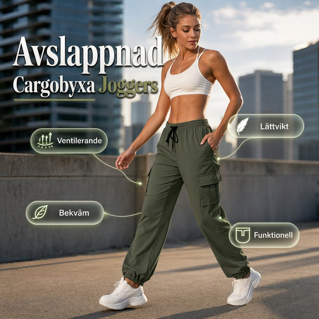 Bekväma Cargo Joggers för Dam – Lätt Material & Avslappnad Passform för Vardagen