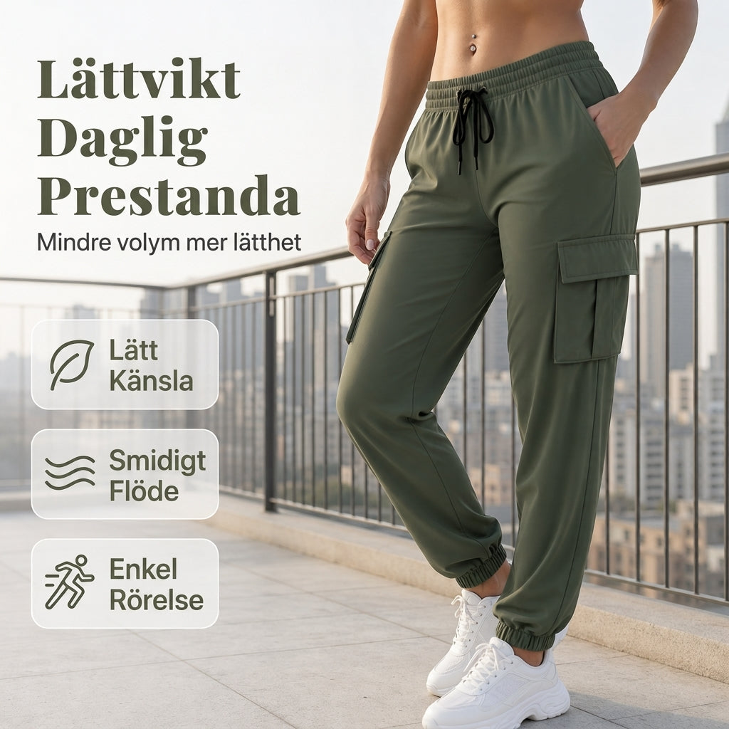 Bekväma Cargo Joggers för Dam – Lätt Material & Avslappnad Passform för Vardagen