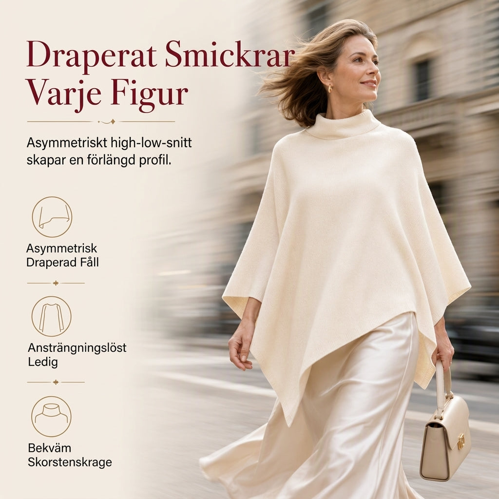 🍂Elegant Stickad Poncho för Dam – Mjuk Komfort & Tidlös Stil för Hösten