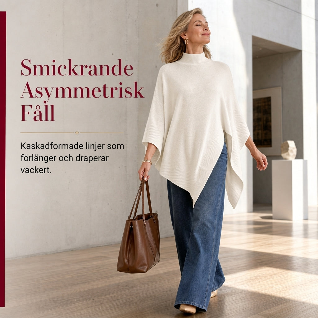 🍂Elegant Stickad Poncho för Dam – Mjuk Komfort & Tidlös Stil för Hösten