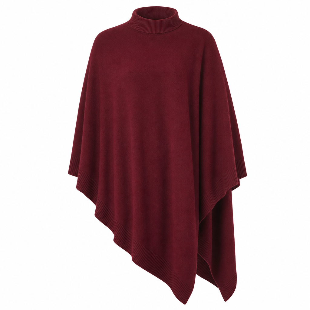 🍂Elegant Stickad Poncho för Dam – Mjuk Komfort & Tidlös Stil för Hösten