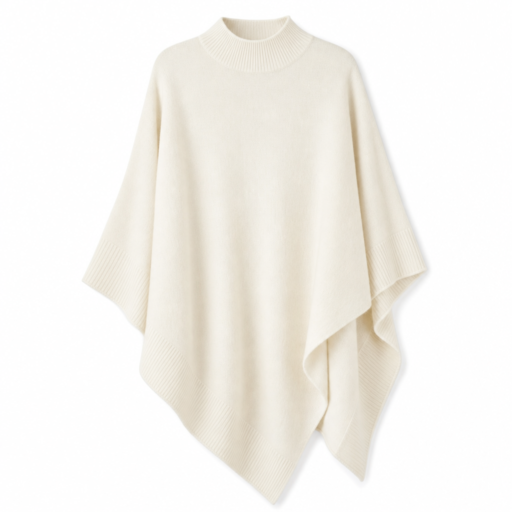 🍂Elegant Stickad Poncho för Dam – Mjuk Komfort & Tidlös Stil för Hösten