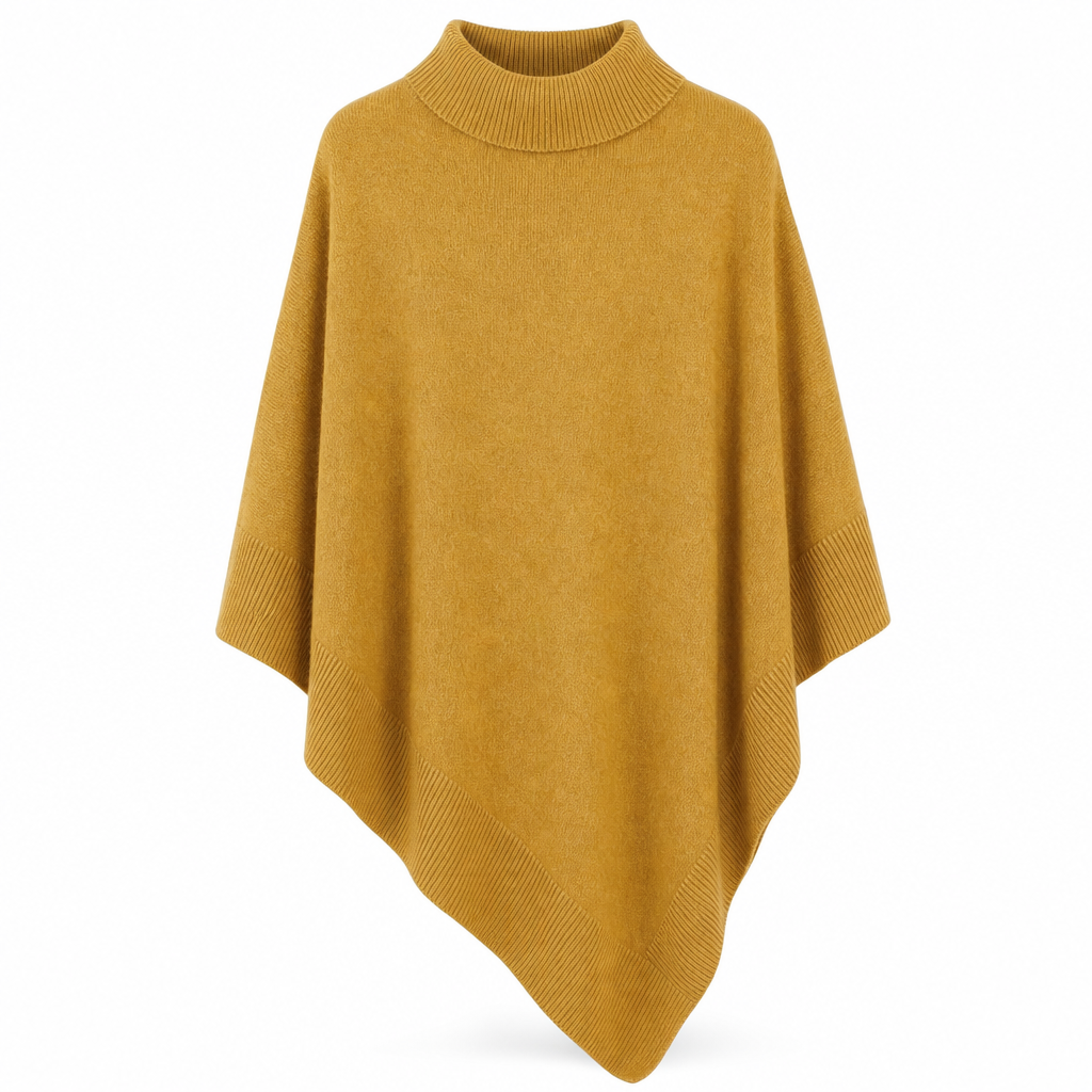 🍂Elegant Stickad Poncho för Dam – Mjuk Komfort & Tidlös Stil för Hösten