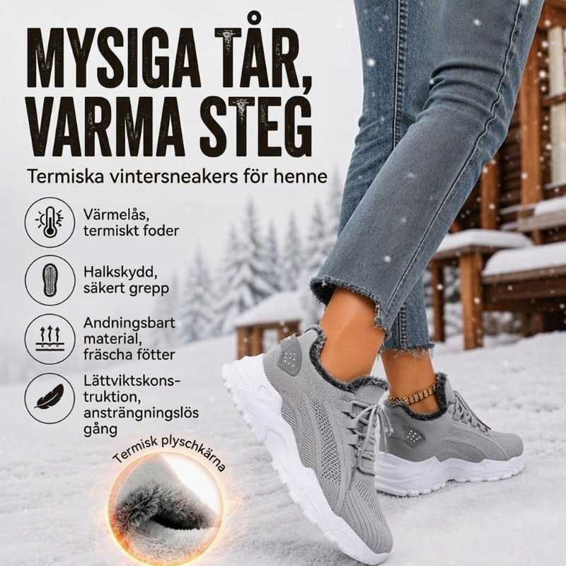 Bästsäljare🔥|Bekväma Vinter Sneakers Dam – Lätta, Varma och Perfekta för Vardagen
