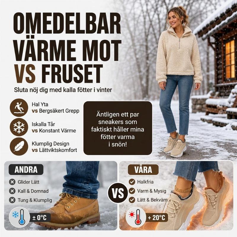 Bästsäljare🔥|Bekväma Vinter Sneakers Dam – Lätta, Varma och Perfekta för Vardagen