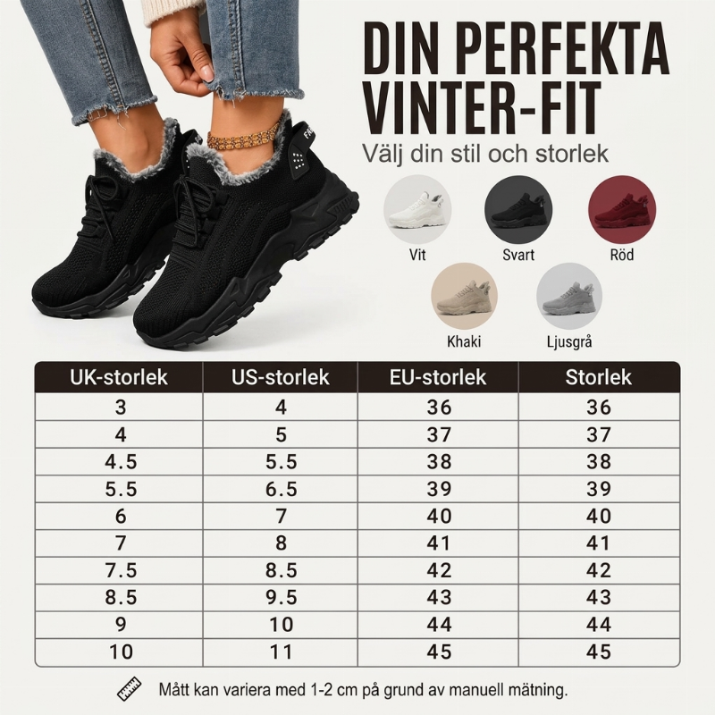 Bästsäljare🔥|Bekväma Vinter Sneakers Dam – Lätta, Varma och Perfekta för Vardagen