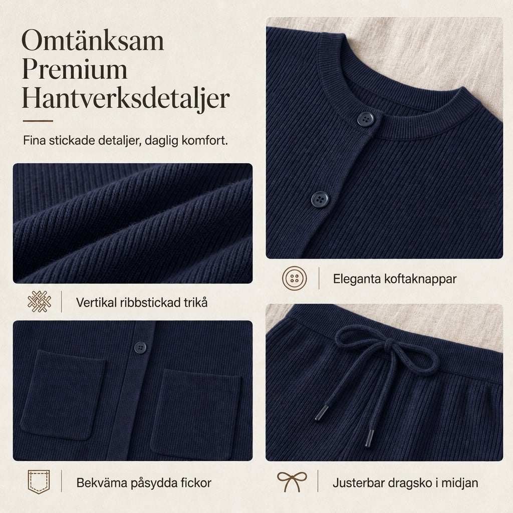 🍂Nya höstnyheter|Tidlöst Stickat Set för Kvinnor – Elegant Vardagstil med Bekväm Passform