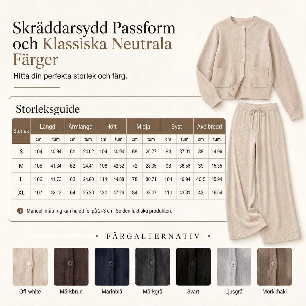🍂Nya höstnyheter|Tidlöst Stickat Set för Kvinnor – Elegant Vardagstil med Bekväm Passform