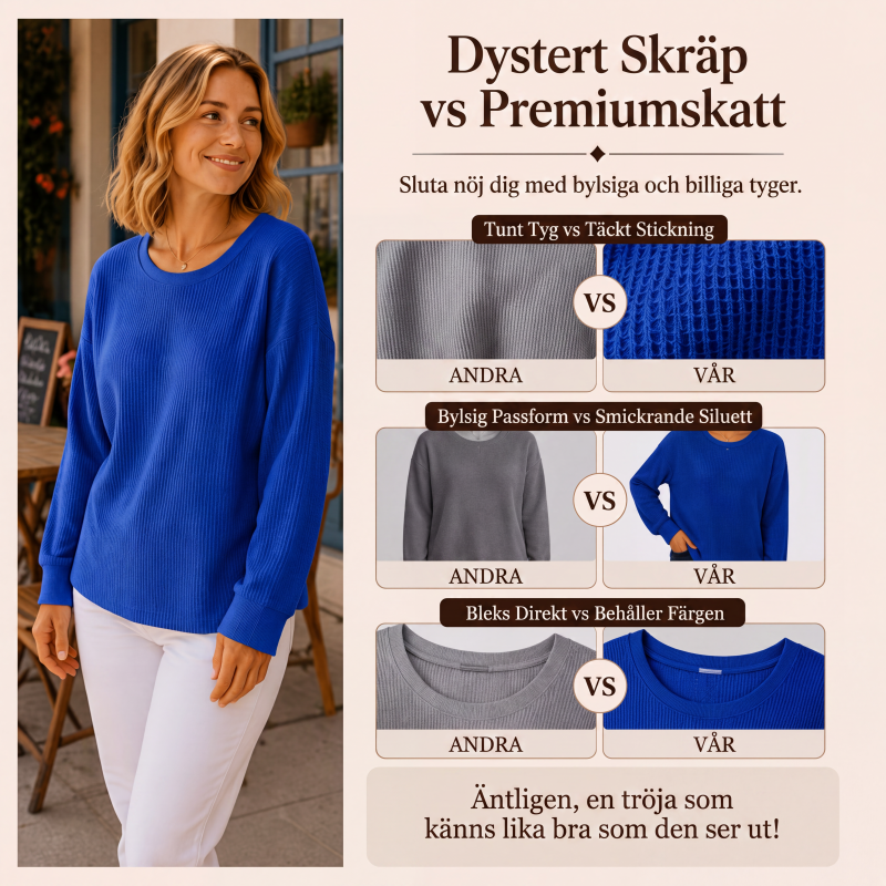 Nyhetserbjudande✨Mjuk Stickad Tröja för Dam – Bekväm Oversize Passform & Tidlös Vardagsstil