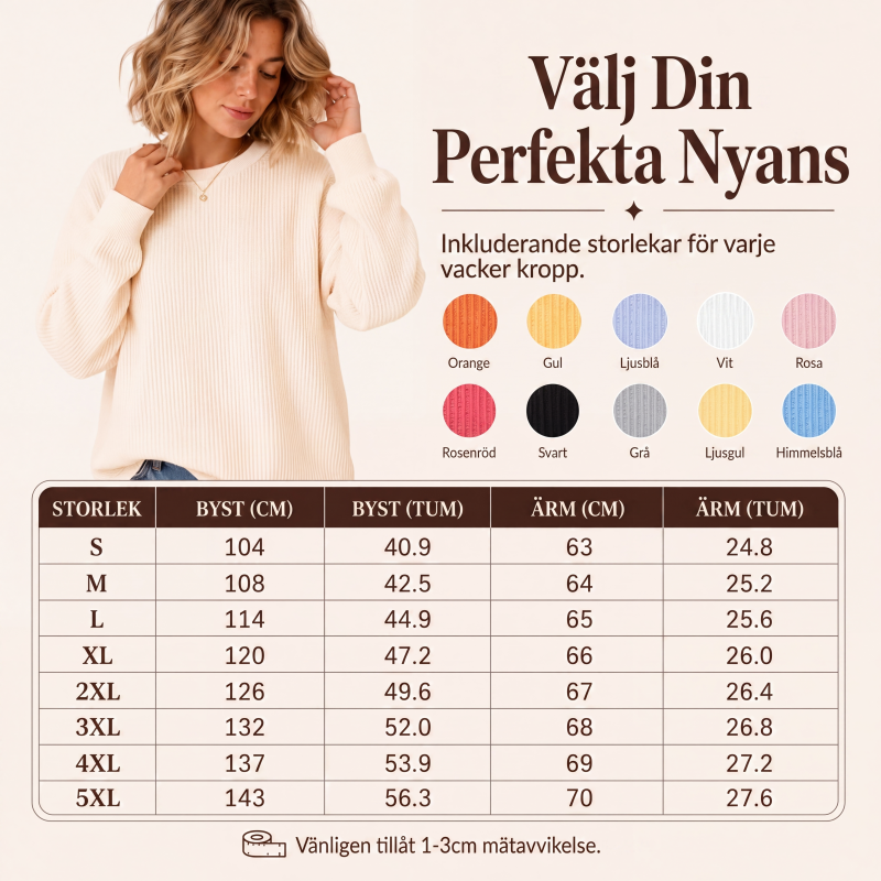 Nyhetserbjudande✨Mjuk Stickad Tröja för Dam – Bekväm Oversize Passform & Tidlös Vardagsstil