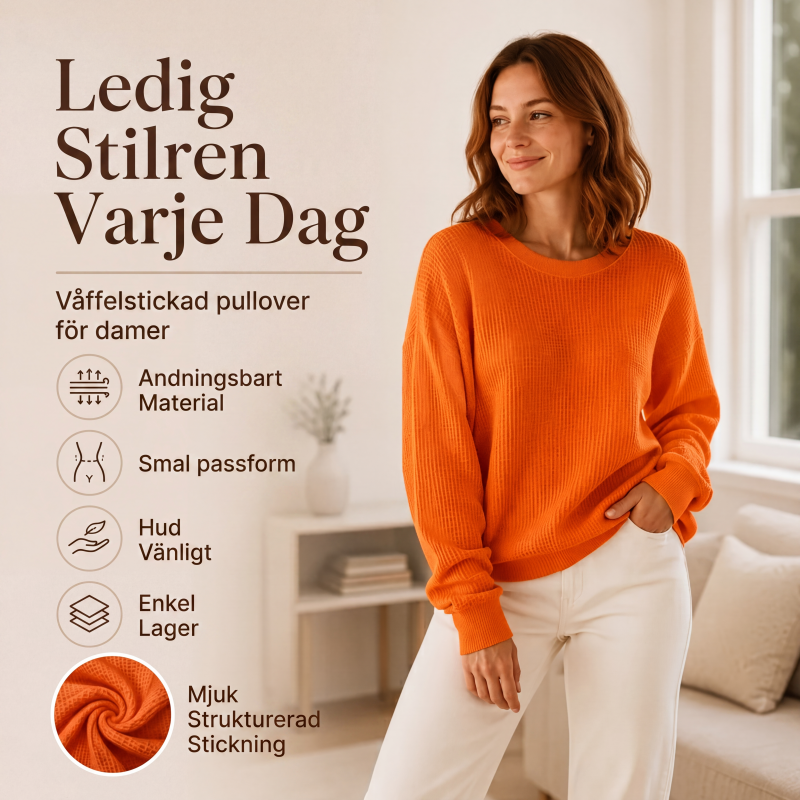 Nyhetserbjudande✨Mjuk Stickad Tröja för Dam – Bekväm Oversize Passform & Tidlös Vardagsstil