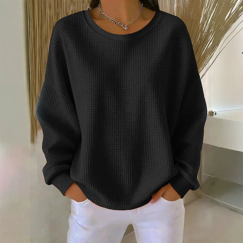 Nyhetserbjudande✨Mjuk Stickad Tröja för Dam – Bekväm Oversize Passform & Tidlös Vardagsstil