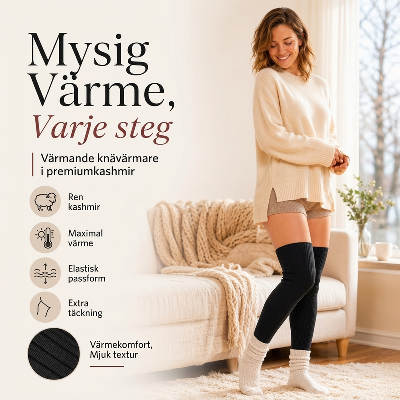 Värmande Knävärmare Unisex – Mjuk Komfort och Extra Skydd för Kalla Dagar