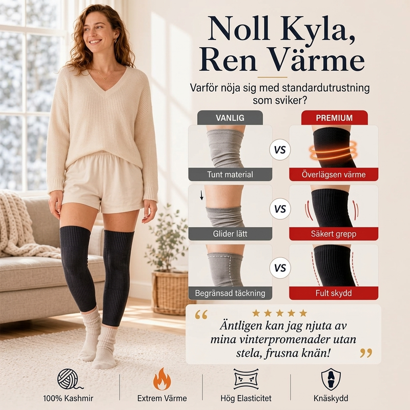Värmande Knävärmare Unisex – Mjuk Komfort och Extra Skydd för Kalla Dagar