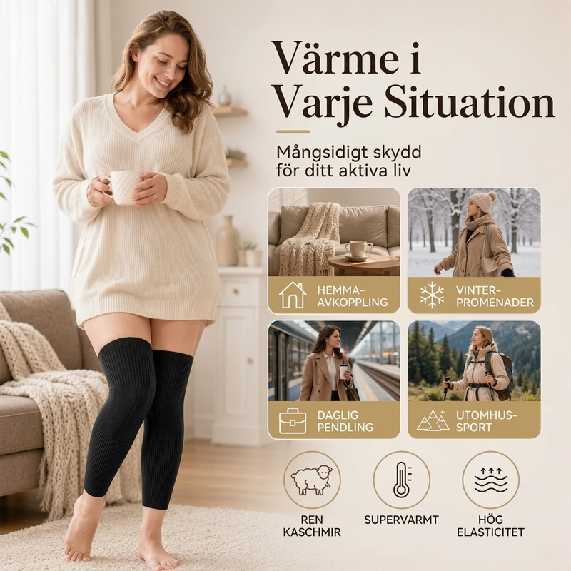 Värmande Knävärmare Unisex – Mjuk Komfort och Extra Skydd för Kalla Dagar