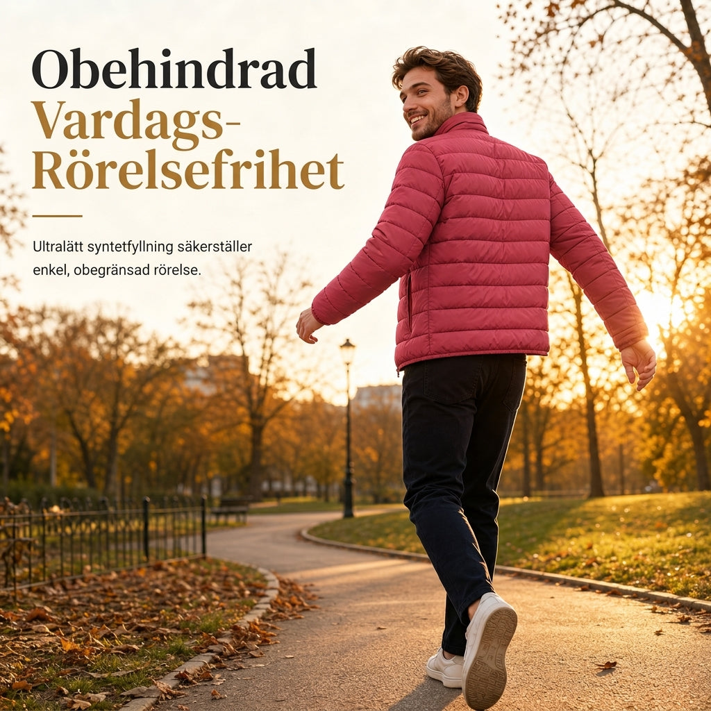 🧥Lätt vadderad vinterkappa med stående krage för män