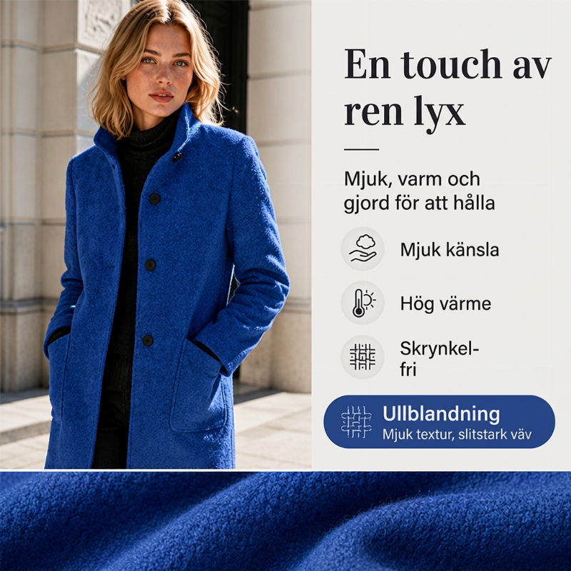 Nyhetserbjudande✨|Tidlös Damkappa – Klassisk Ståkrage och Elegant Siluett för Höstens Stil