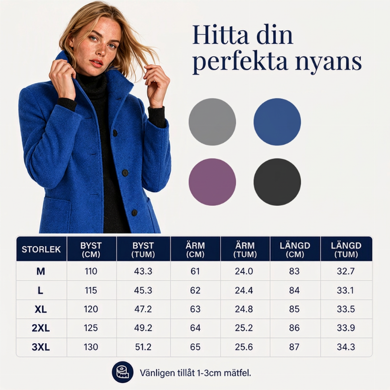 Nyhetserbjudande✨|Tidlös Damkappa – Klassisk Ståkrage och Elegant Siluett för Höstens Stil