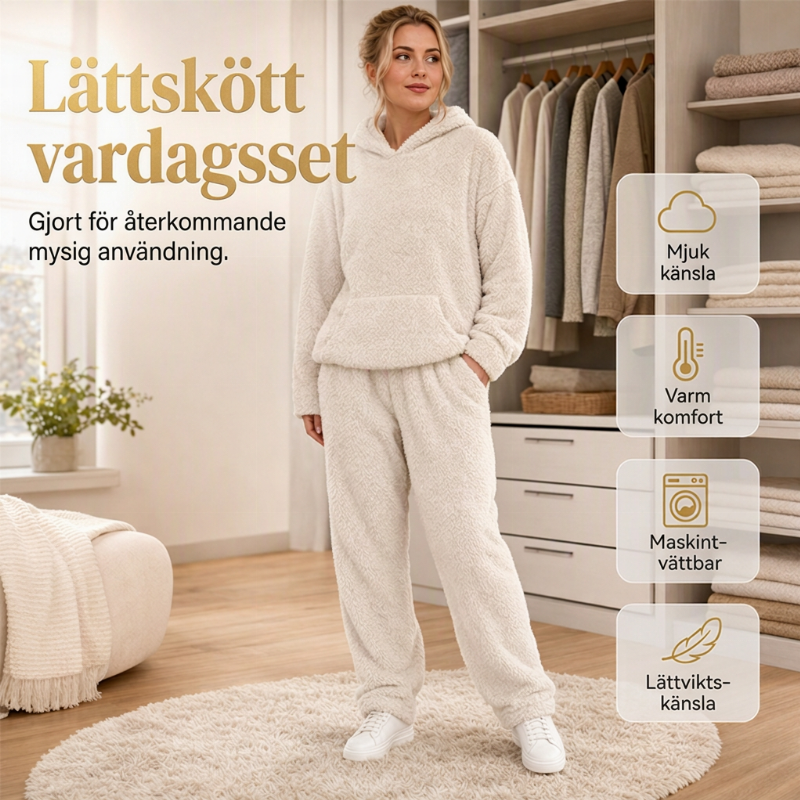 Mysigt Lounge Set Dam – Mjuk Komfort och Elegant Vardagsstil för Hemma & Fritid