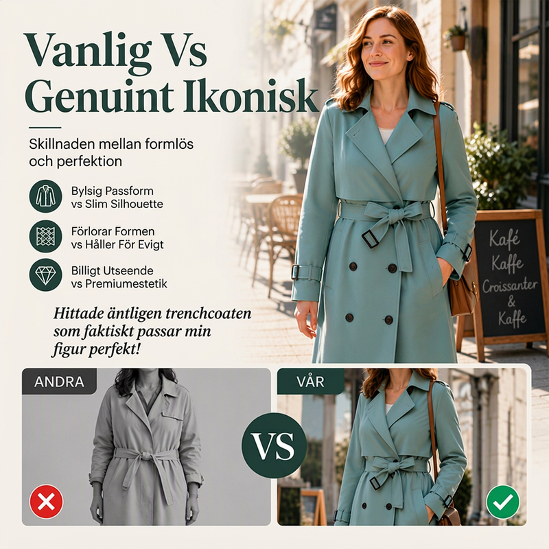 ⏳ Het erbjudande! |Elegant Trenchcoat Dam – Tidlös Design med Bekväm Passform för Vardagen