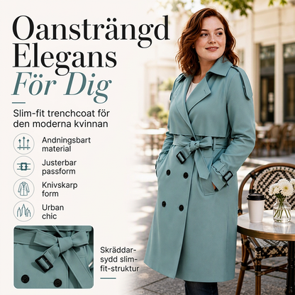 ⏳ Het erbjudande! |Elegant Trenchcoat Dam – Tidlös Design med Bekväm Passform för Vardagen