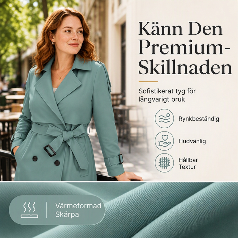 ⏳ Het erbjudande! |Elegant Trenchcoat Dam – Tidlös Design med Bekväm Passform för Vardagen