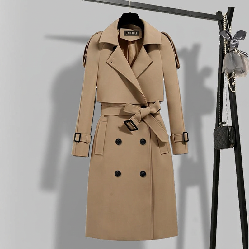 ⏳ Het erbjudande! |Elegant Trenchcoat Dam – Tidlös Design med Bekväm Passform för Vardagen